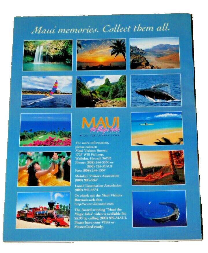 2000 MAUI OFFICIAL VACATION PLANNER FOR MAUI, MOLOKA’I AND LANA’I TRAVEL GUIDE