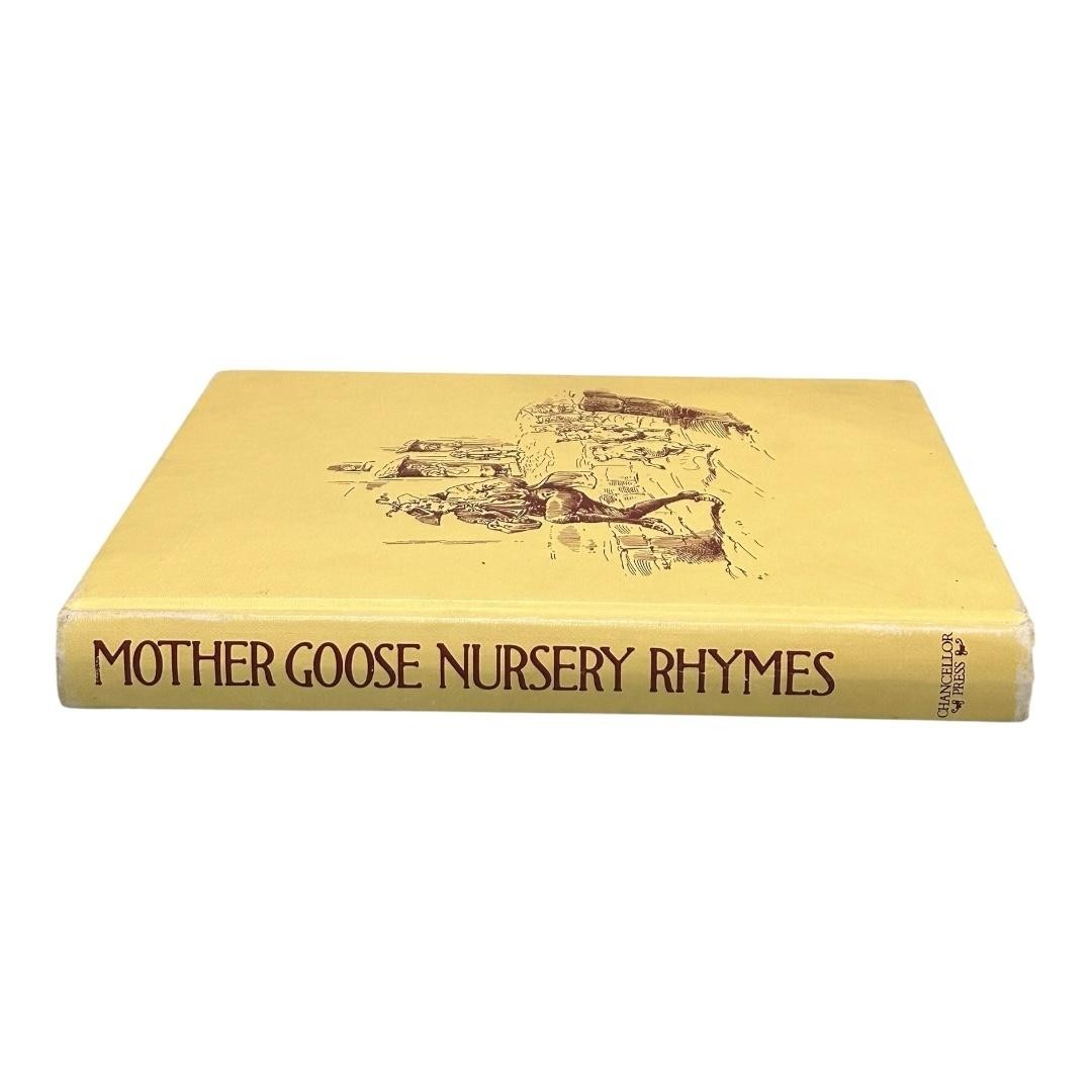 Vintage Mother Goose Nursery Rhymes Mother Goose Chancellor Press HC Yellow 1987