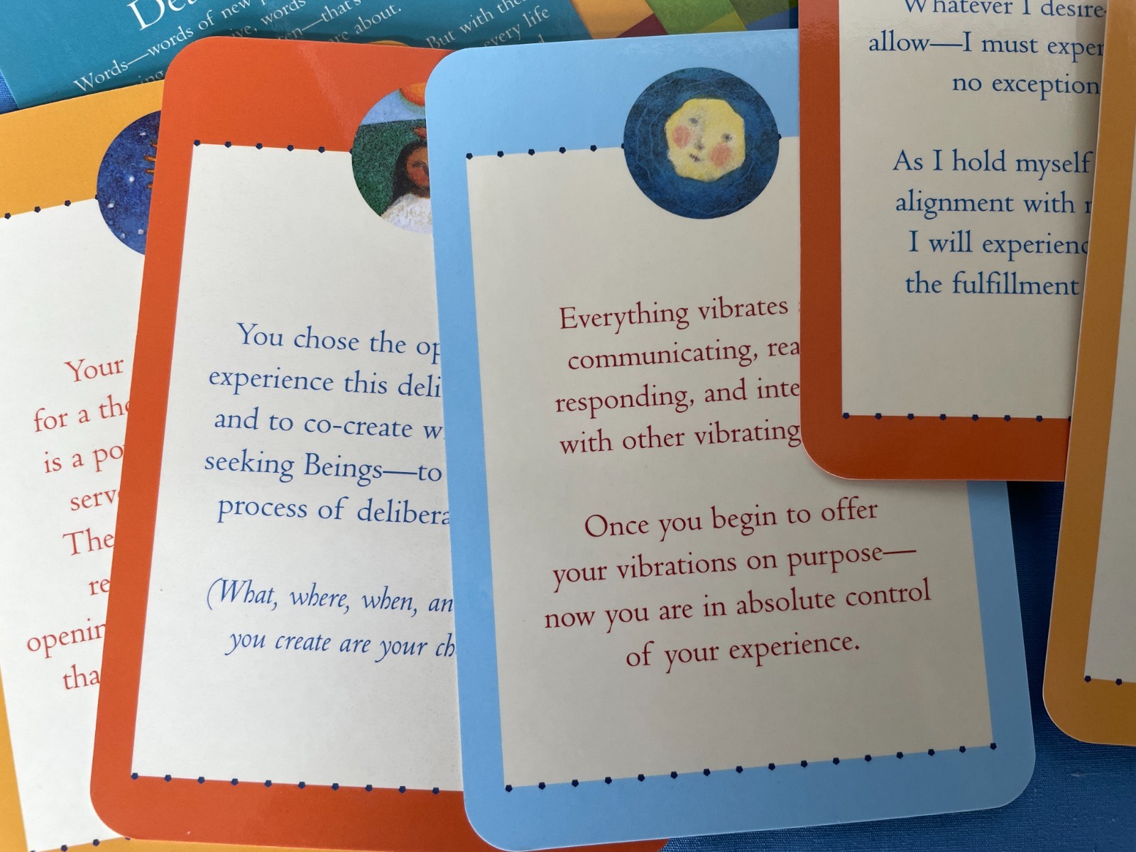 The Teachings of Abraham Well-Being 60 Cards Box Deck Esther & Jerry Hicks EUC