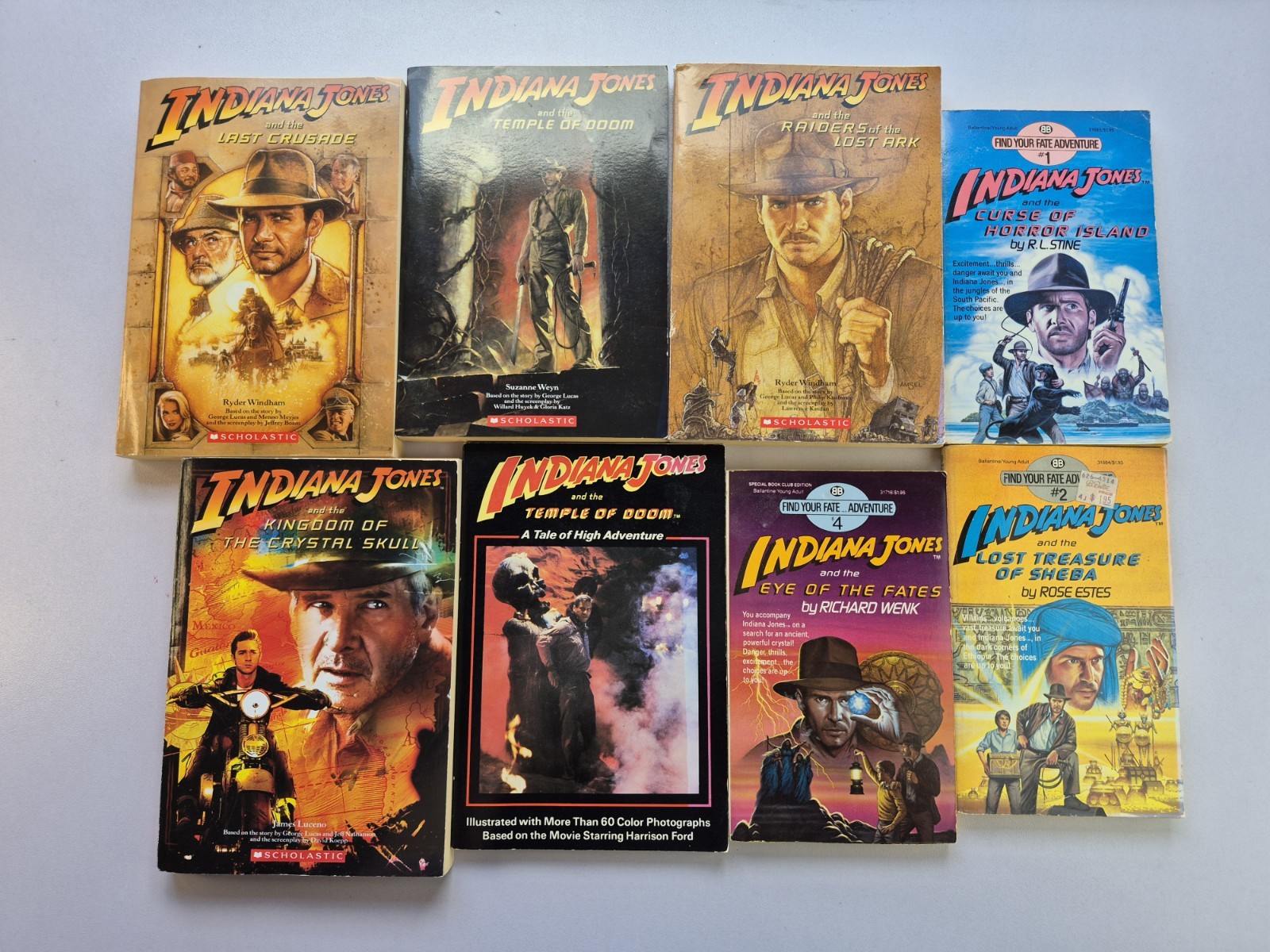 Indiana Jones Paperback Lot 8 Movie Tie In Find Your Fate Adventure Mixed Years