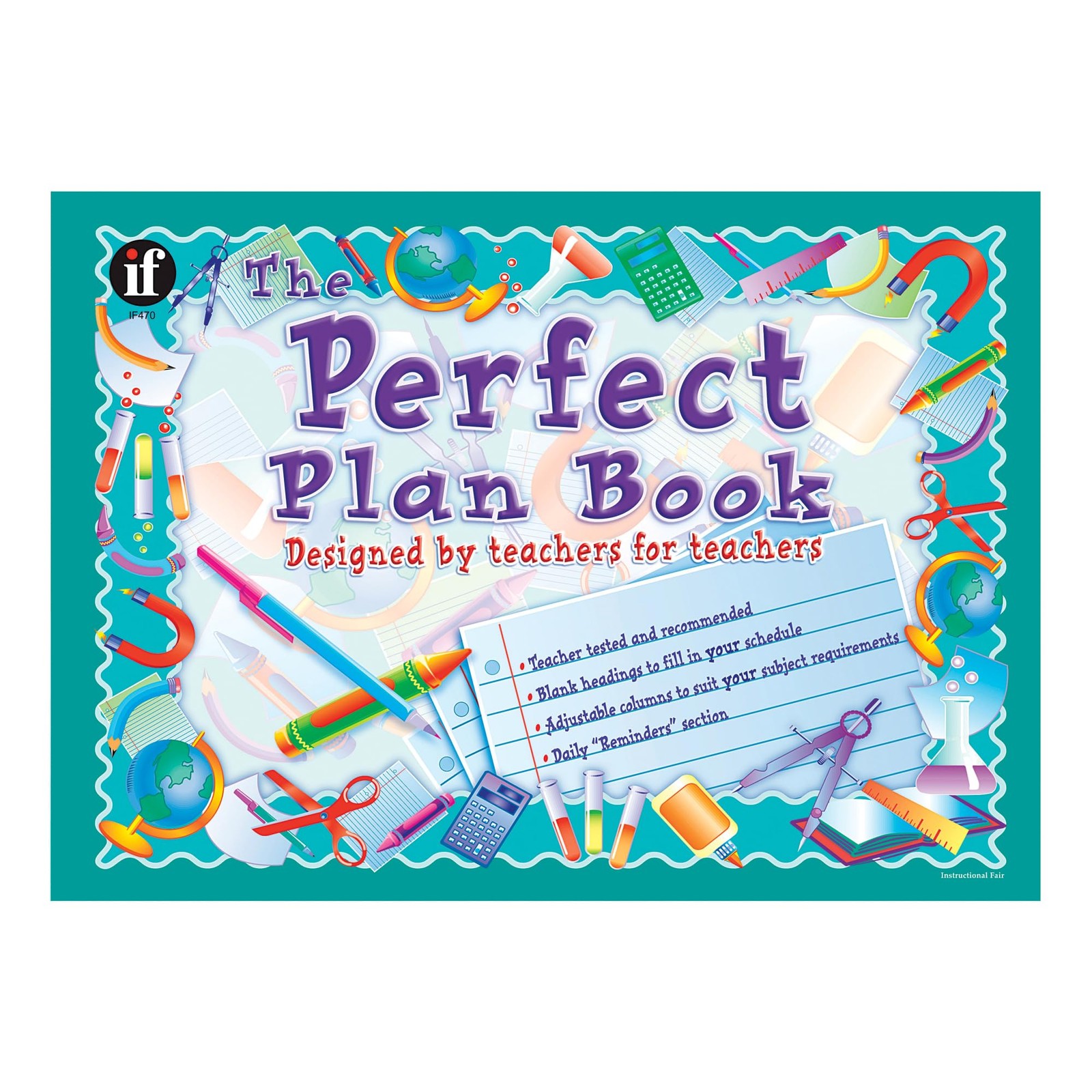 Carson Dellosa The Perfect Lesson Plan Book, Undated 9.5″ x 13″ Teacher Plan…