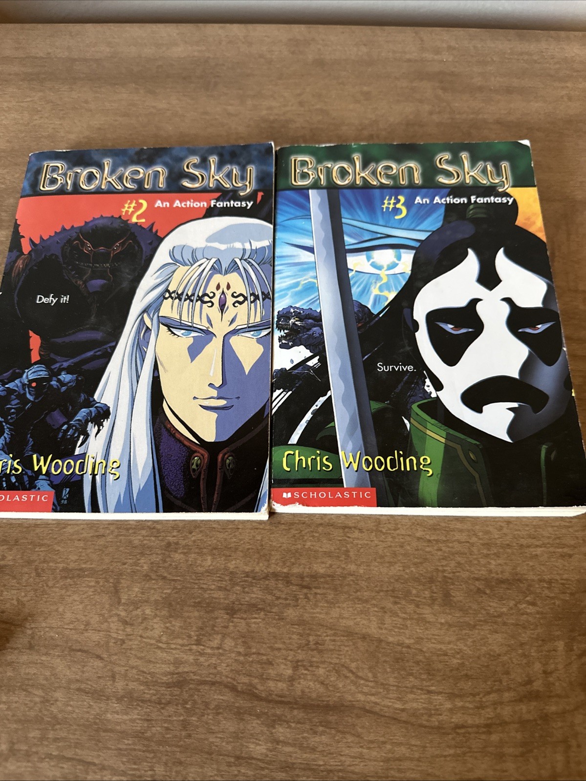 Lot Of 2 Broken Sky Series Books Chris Wooding An Action Fantasy #2&3 Scholastic