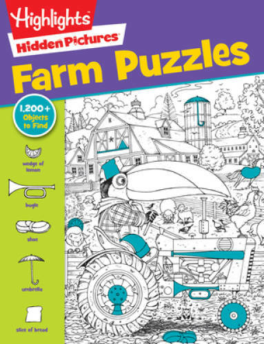 Highlights Favorite Hidden PicturesÂ® Farm Puzzles – Paperback – GOOD