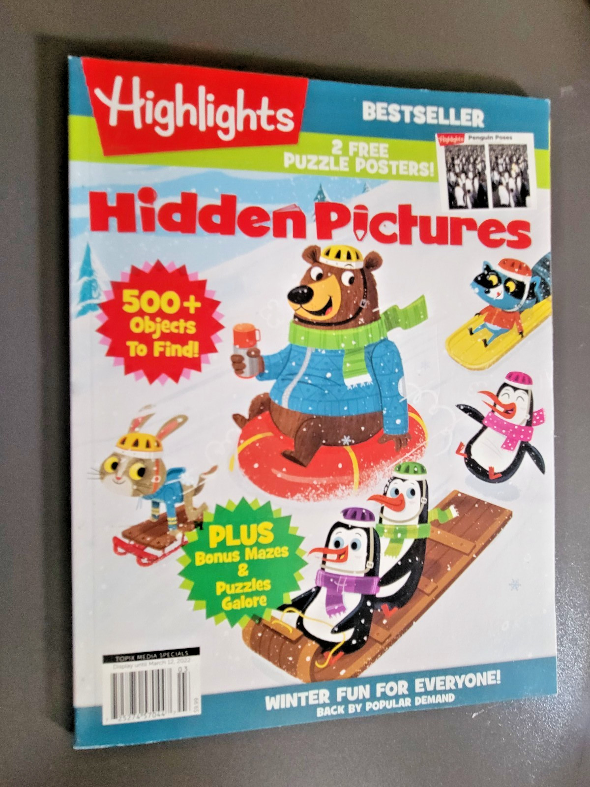 Highlights Hidden Pictures – Bestseller – 500+ Hidden Objects – + 2 Free Posters
