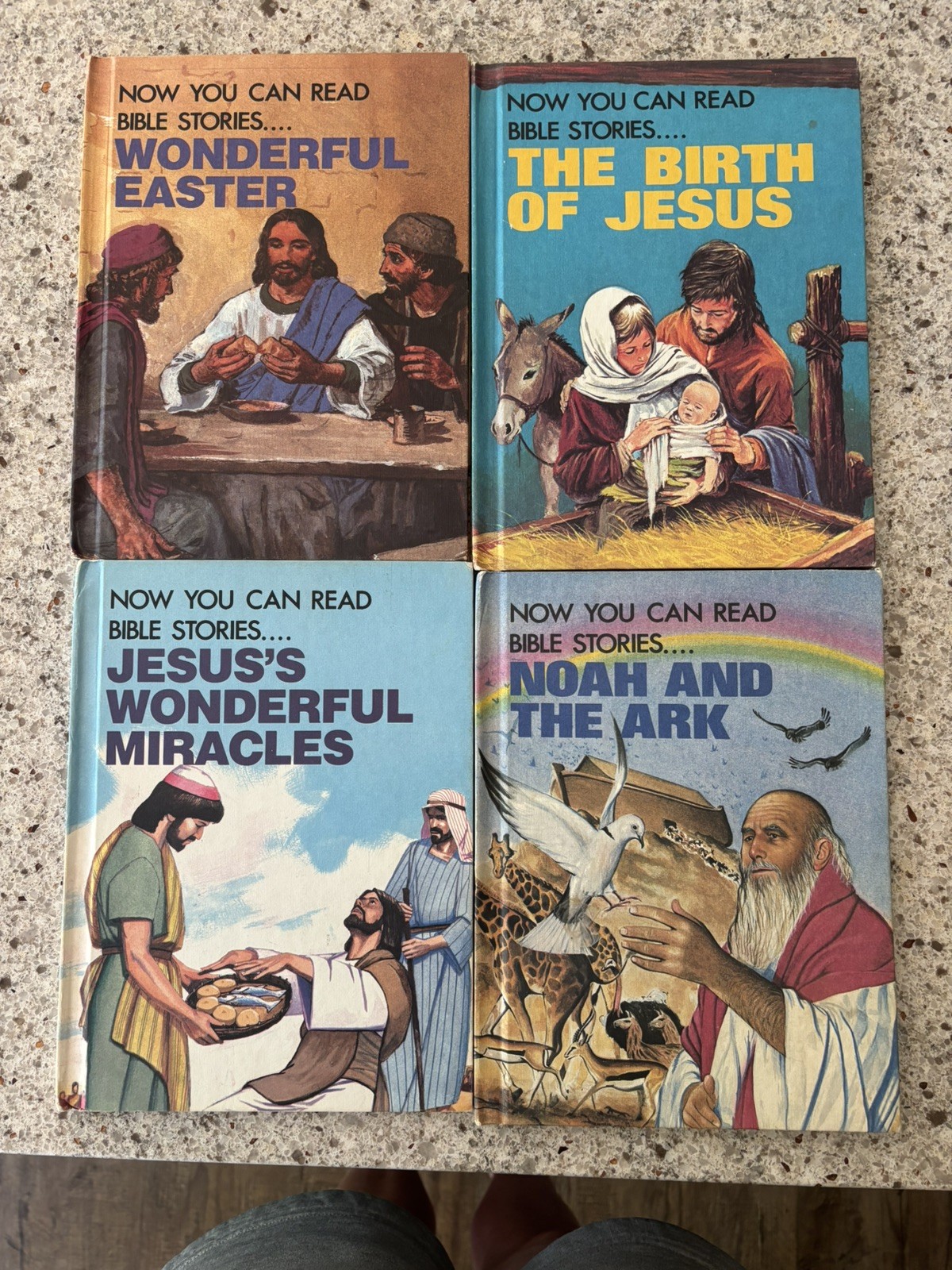Now You Can Read Bible Stories Lot Of 4 Vintage Hardback Books Grolier 1980s