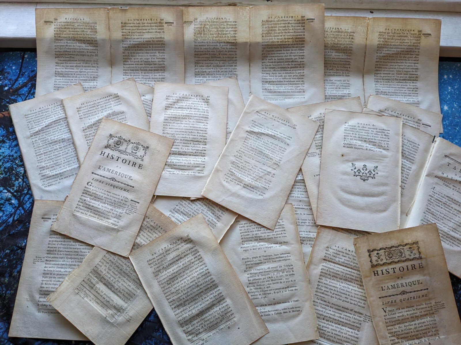 1700s Book Pages For Scrapbooks Travel Journals Classroom Bulletin Decor 12 leaf
