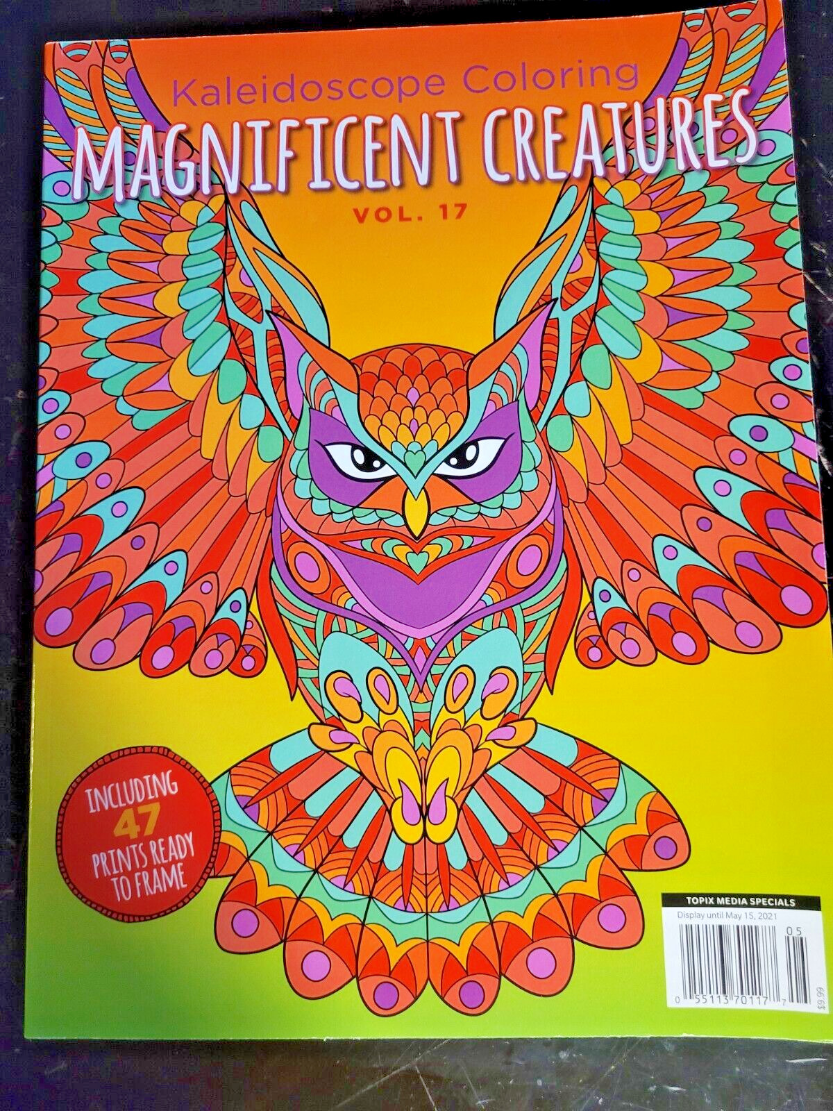 MAGNIFICENT CREATURES Vol 17 by KALEIDOSCOPE COLORING -47 PRINTS READY to Hang