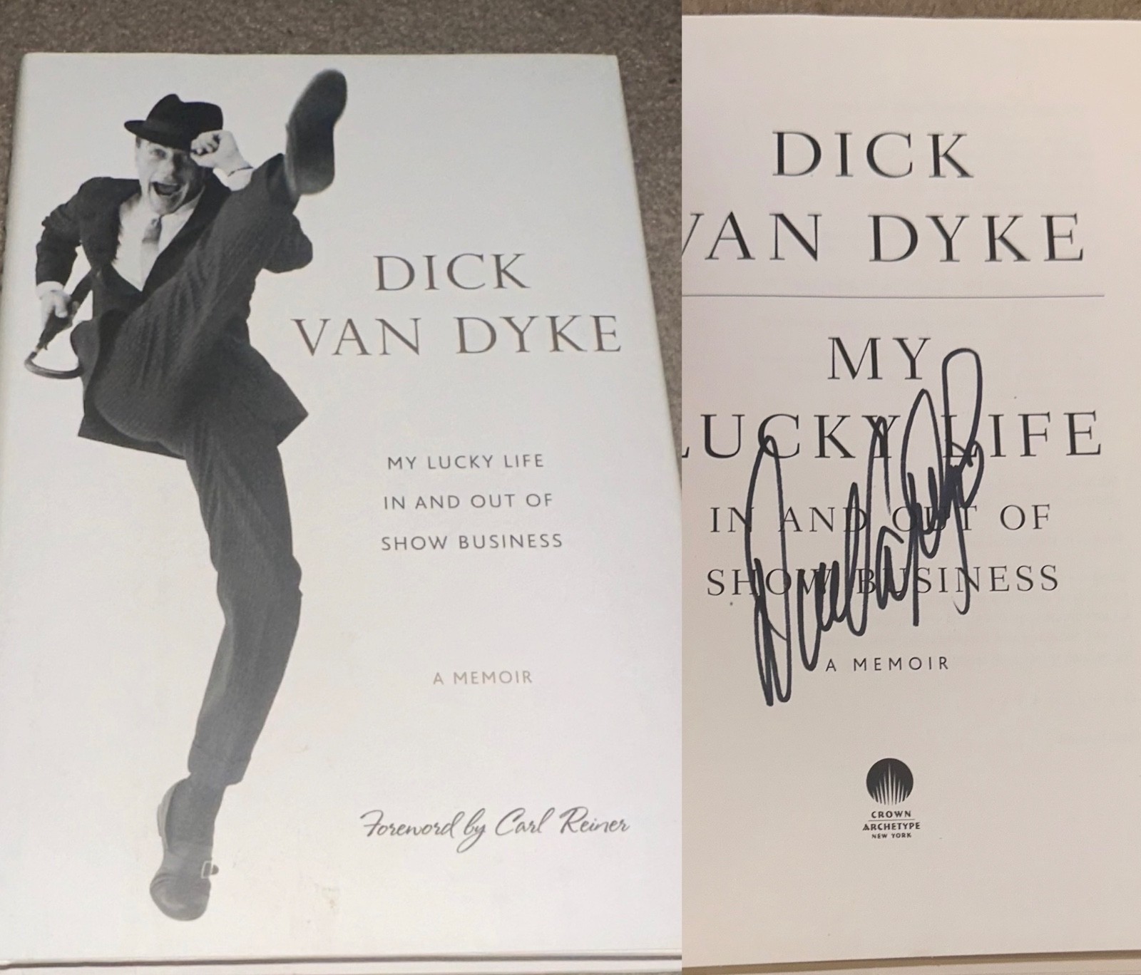 DICK VAN DYKE SIGNED BOOK AUTOBIOGRAPHY A MEMOIR AUTOGRAPHED