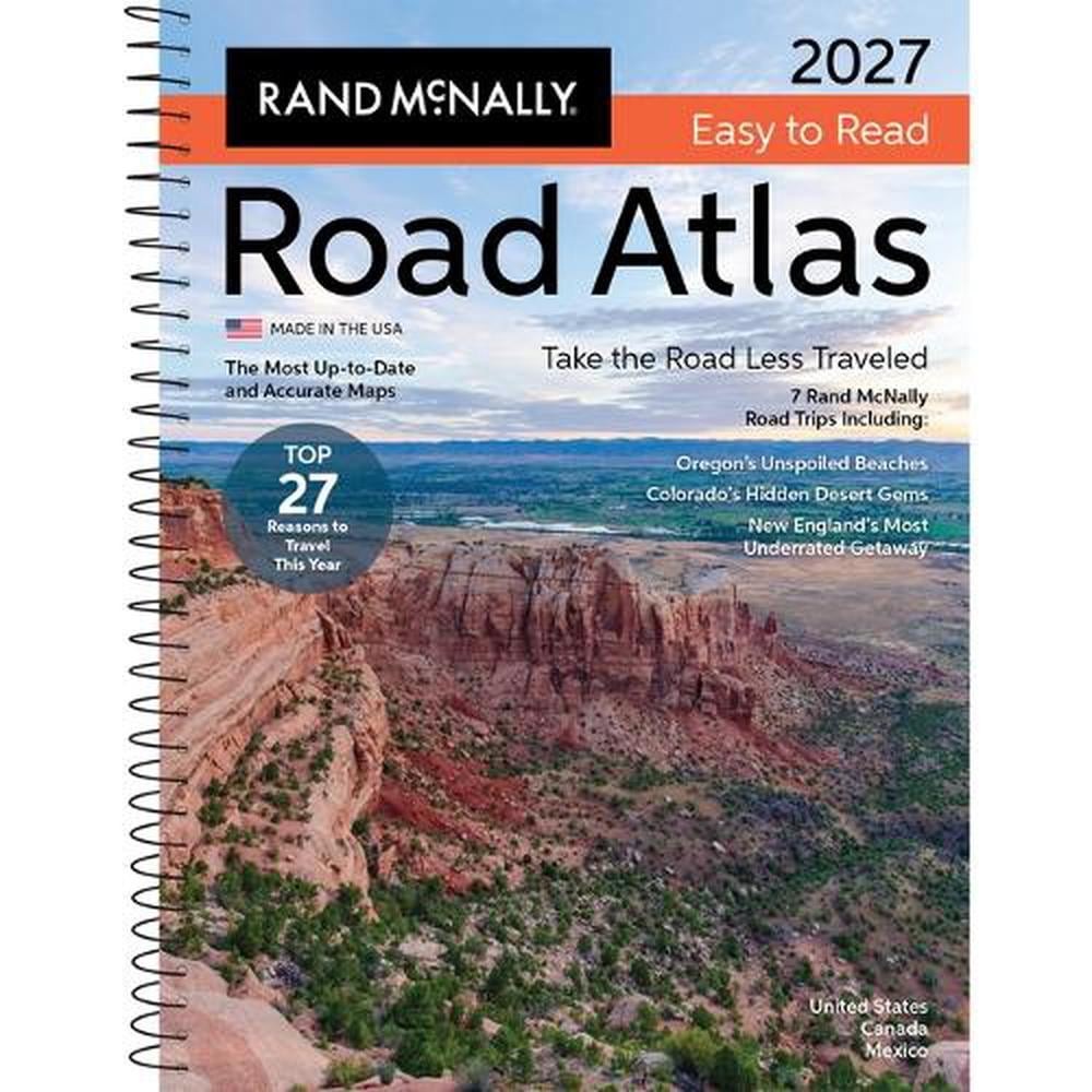 Rand McNally 2027 Easy to Read Midsize Road Atlas by Rand McNally (English) Pape