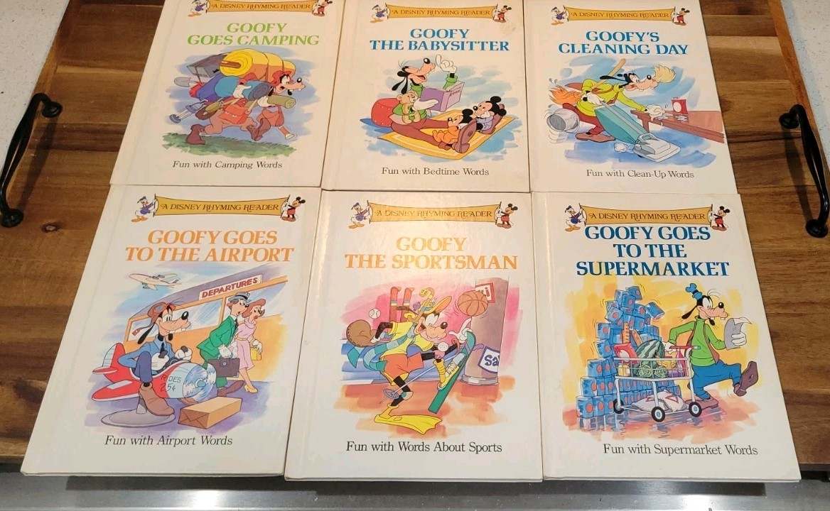 Lot 29 Vintage Disney Rhyming Reader Books Series Hardcover Mickey Grolier 1988