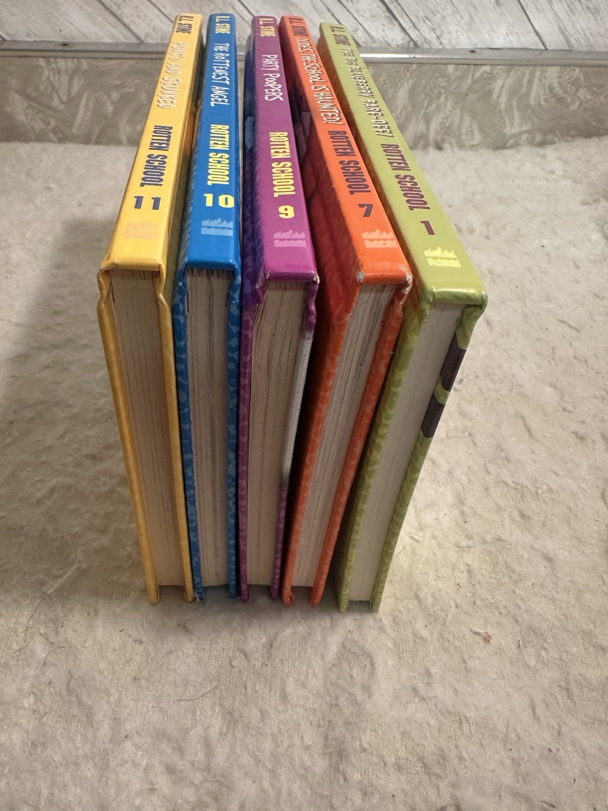 Rotten School Lot Of 5 Hardcovers by R. L. Stine Goosebumps Books 1,7,9,10 & 11