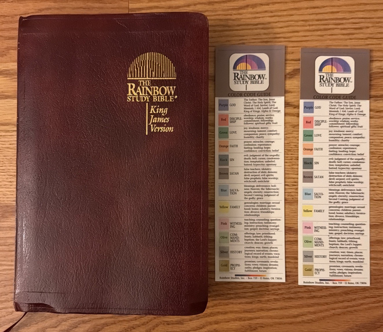 The Rainbow Study Bible, Bold Letter Edition – King James Version 1989 Burgundy