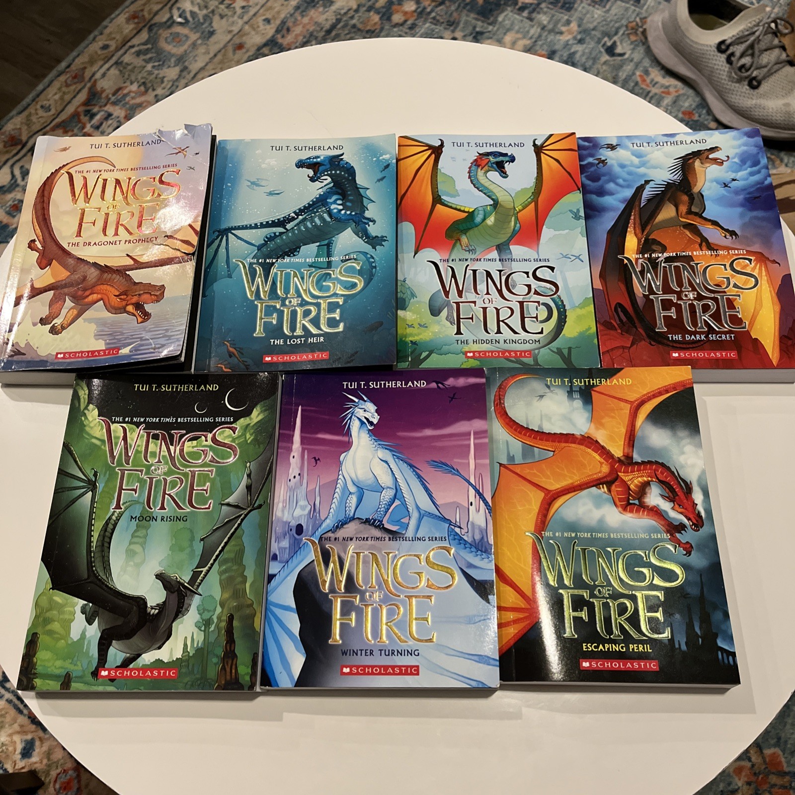Tui T. Sutherland Wings of Fire Paperback Book lot of 7 (Bk1-4,6-8)