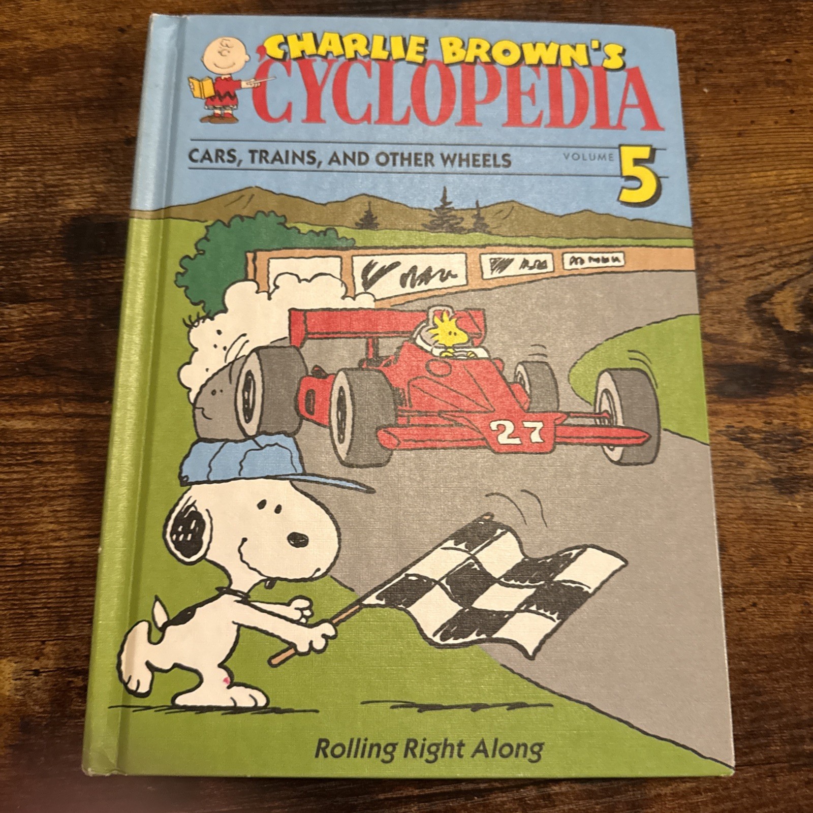 Vintage 1990 Charlie Brown Cyclopedia Vol 5 Cars Trains & Other Wheels Hardcover