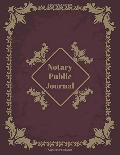 Notary Public Journal: Notarial Record Log Book – Wide Ruled Entries Paper