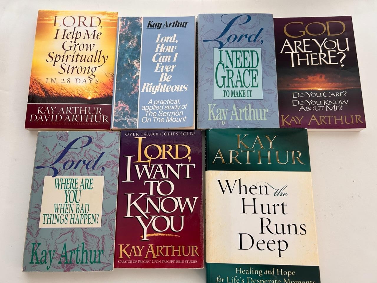 LOT 7 books Kay Arthur Christian Author Lord Where Are You I need Grace Help Me