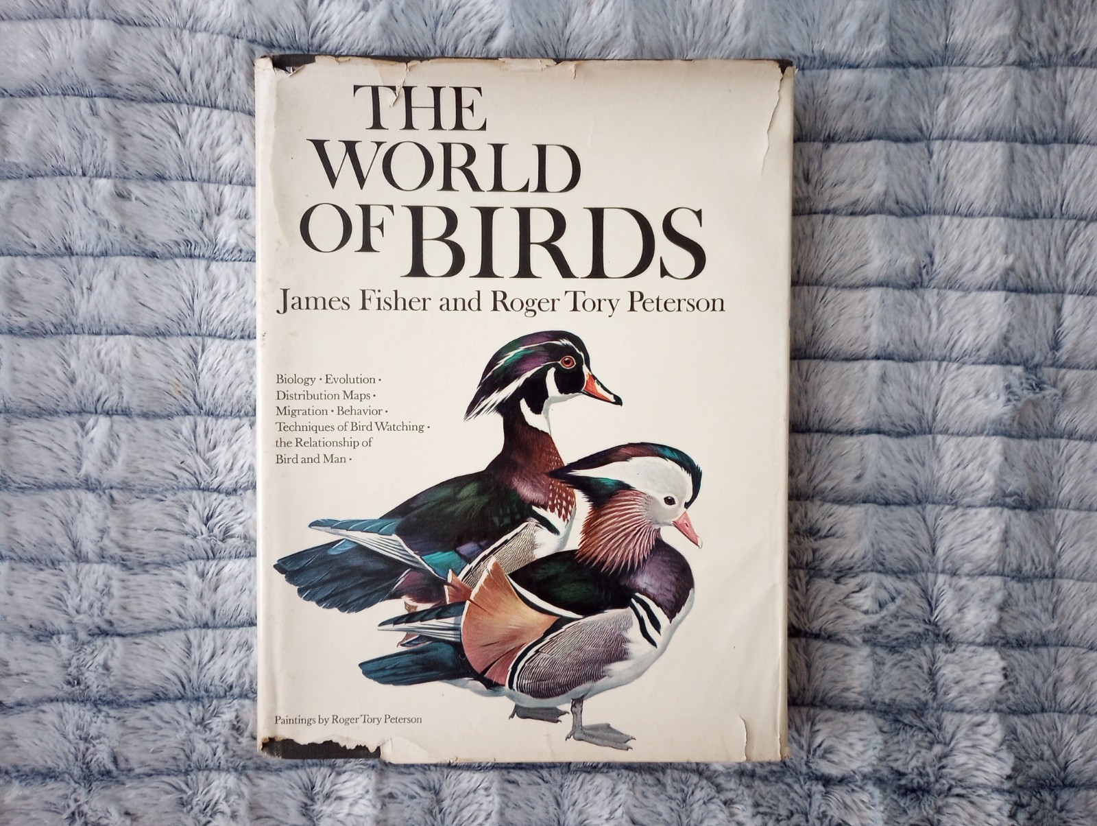 Large Coffee Table Book The World of Birds Paintings by Roger Tory Peterson HCDJ