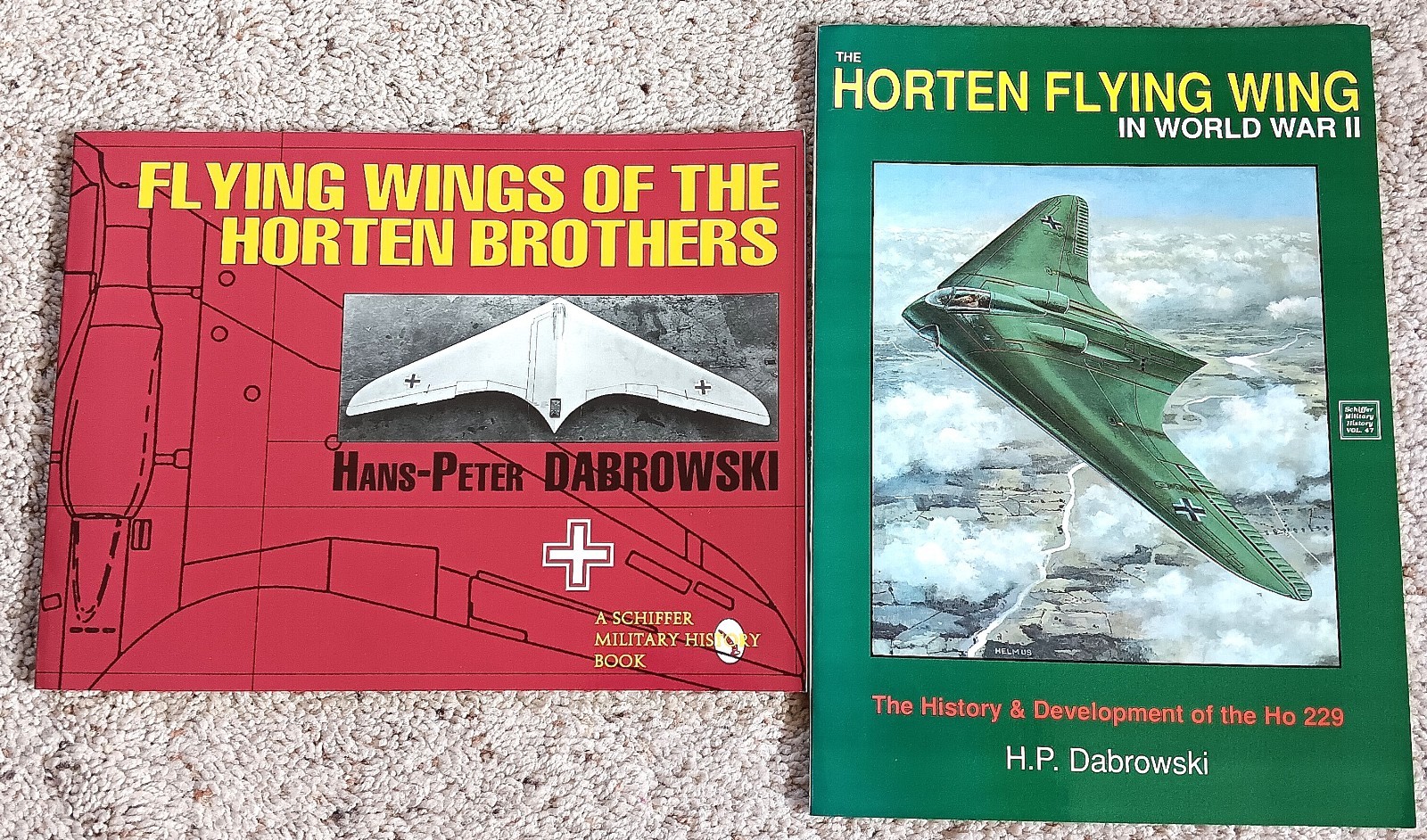 Lot 2 Books by Hans-Peter Dabrowski Horten Flying Wings Like New