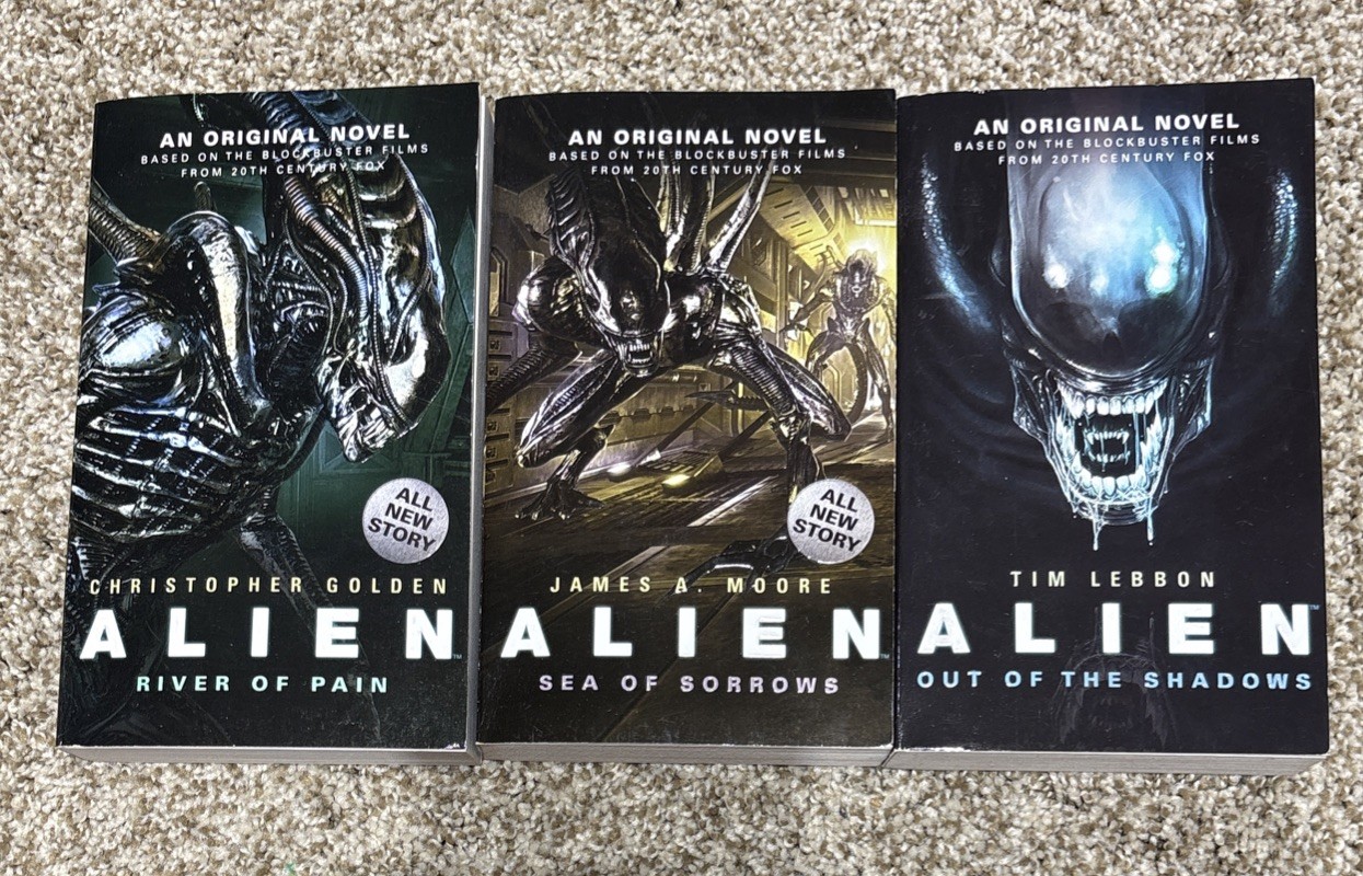 Alien PB Books River of Pain Sea of Sorrows Out Of The Shadows Sci-Fi