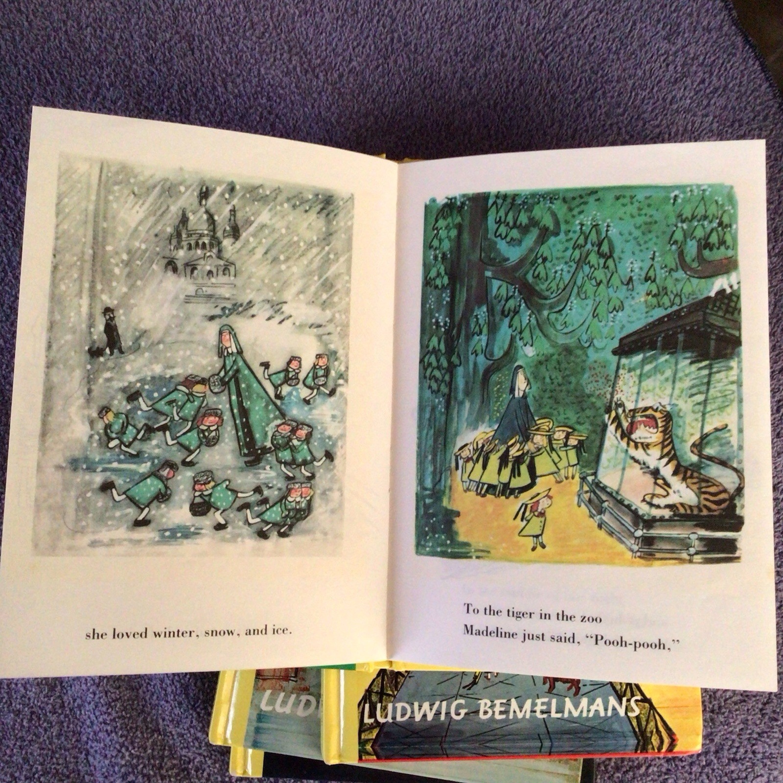 ✨4 Vintage 1992 MADELINE BOOK LOT By Ludwig Bemelmans – Trade Size Hardcover