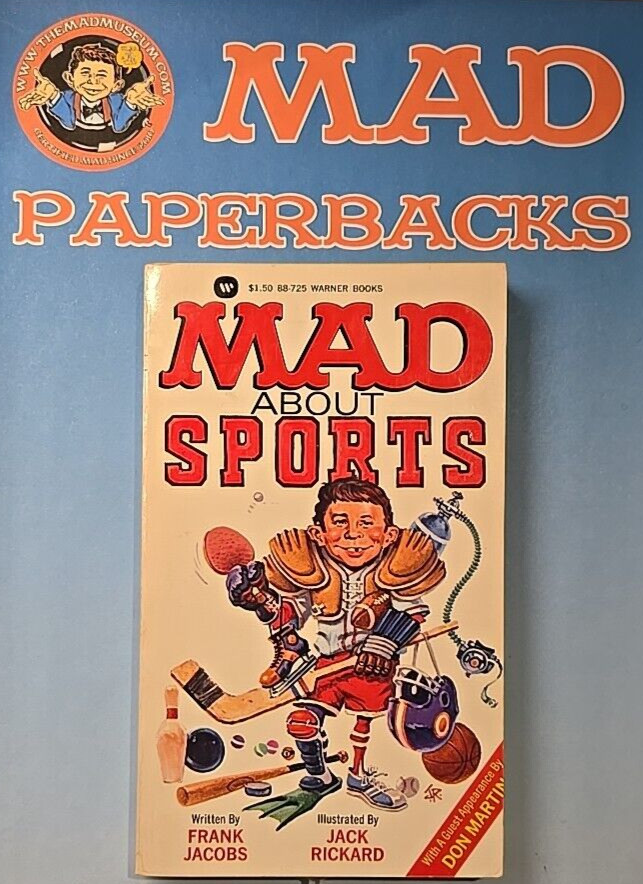 MAD Magazine Paperback Book: MAD ABOUT SPORTS 1977 Warner 8th Print VGFN