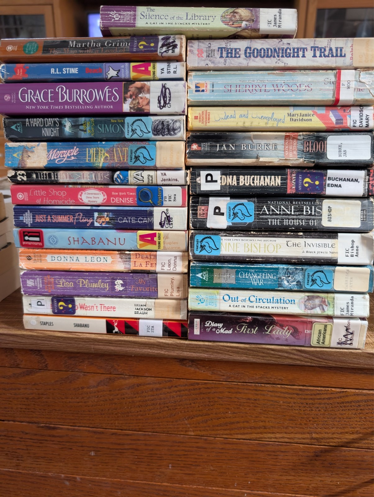 Mix Lot Of 25 Former Library Paperback Books Random All Titles Listed Below