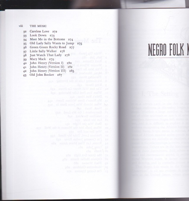 Negro Folk Music USA (Dover Books On Music: Folk Songs) by Harold Courlander LN