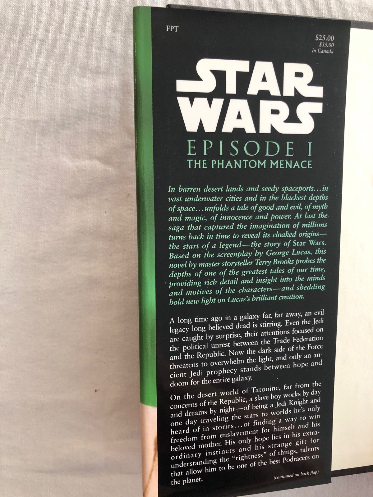 Star Wars Episode I: The Phantom Menace by Terry Brooks (1999, First Ed. HC)