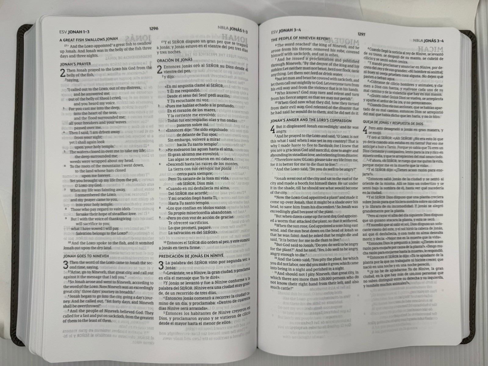 ESV/NBLA, Bilingual Bible, Leathersoft, Grey/ ESV/NBLA, Biblia Bilingüe,…