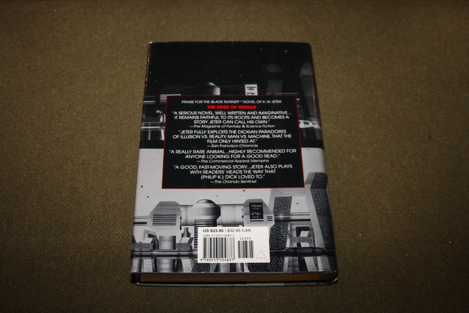 Noir : A Novel by K. W. Jeter 1998 HC 1st Edition/1st Printing