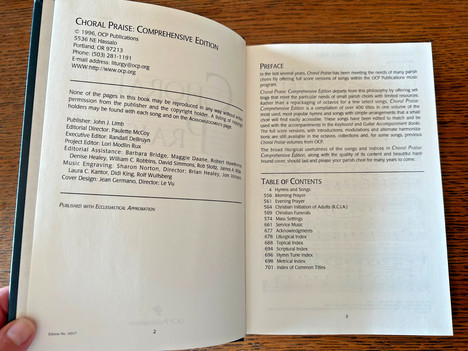 Choral Praise: Comprehensive Edition Hymnal OCP Publications HC
