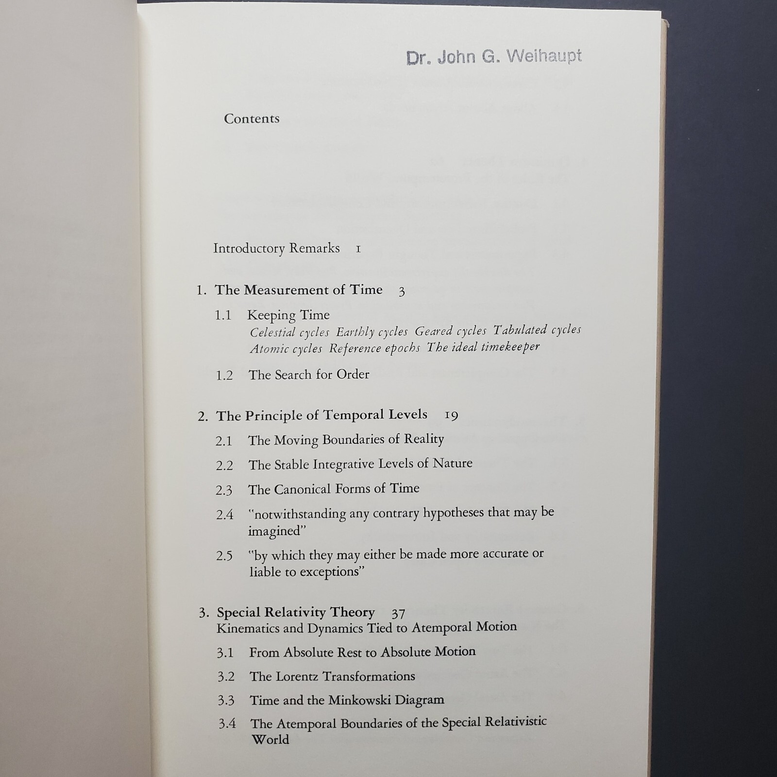Signed 1st Edition 1982 Hardcover (Physics) The Genesis and Evolution of Time