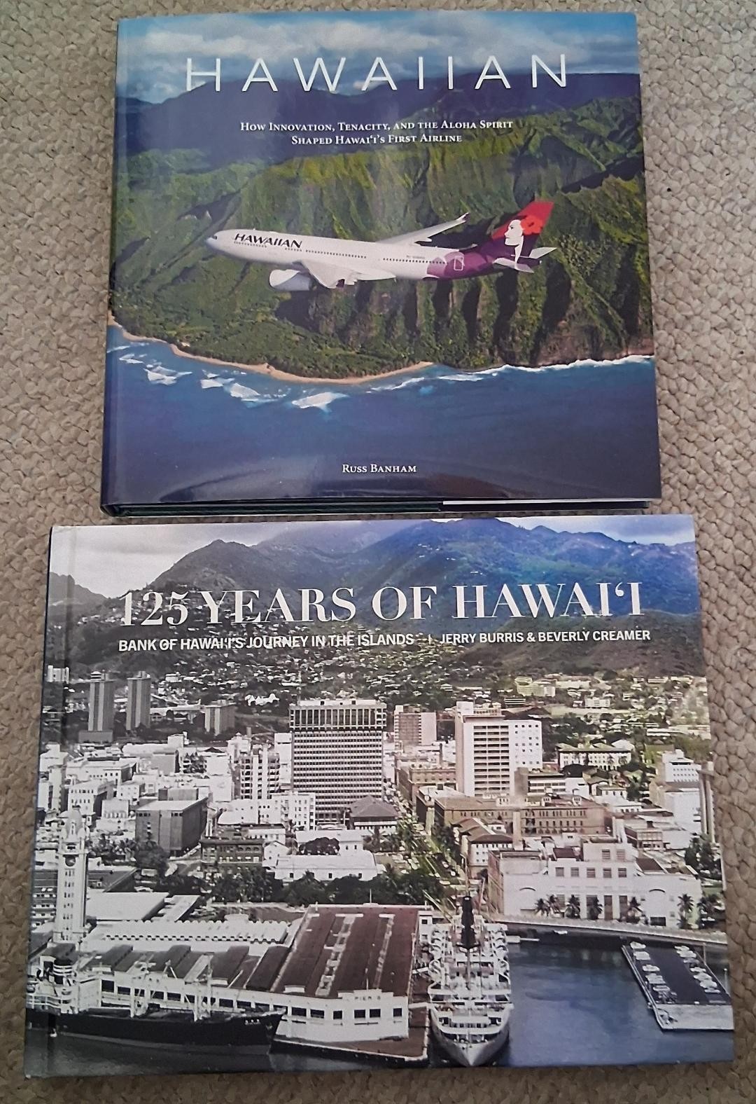 2 HC Book Lot Hawaiian Hawaii’s First Airline & Bank Of Hawaii 125 Years