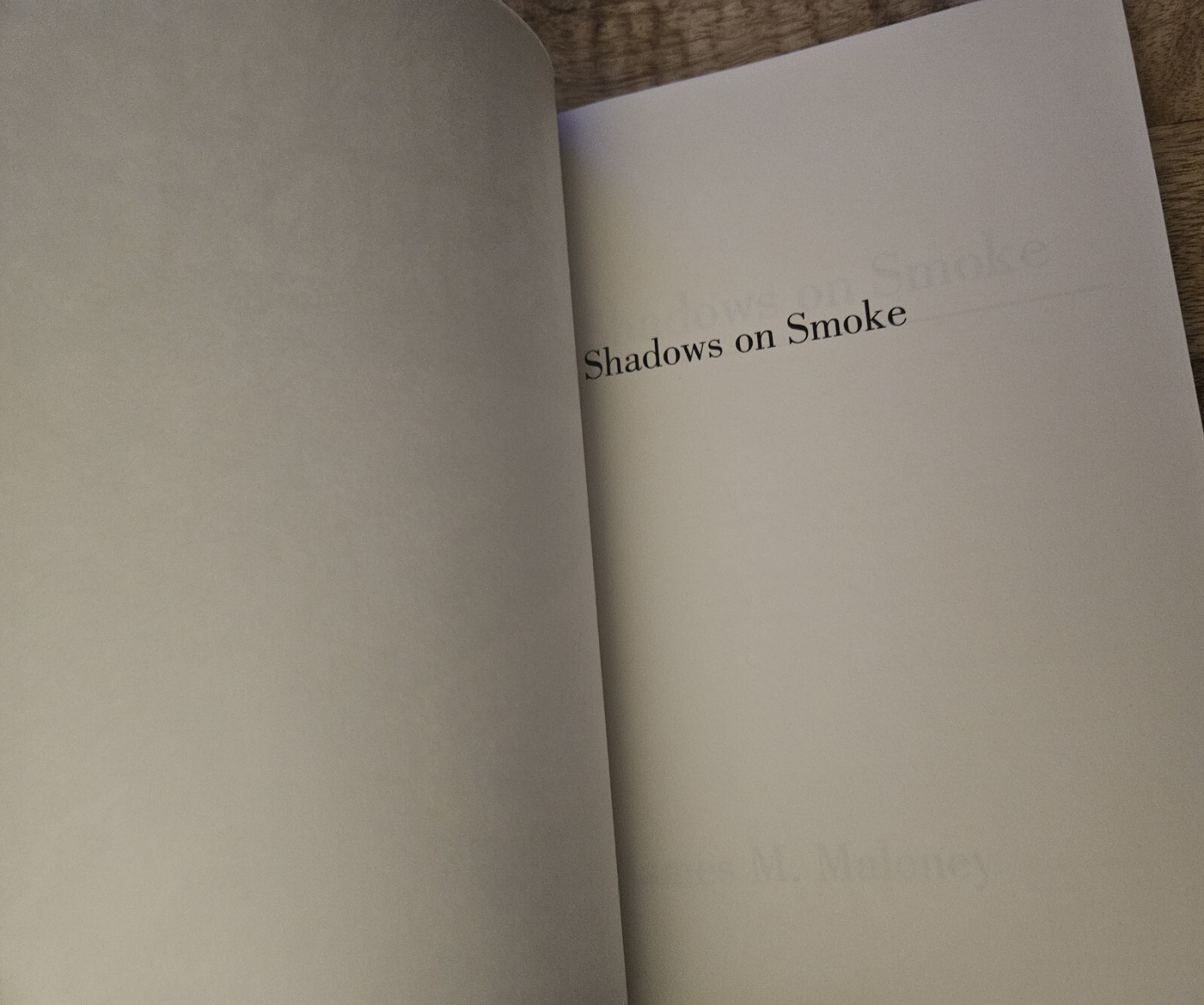 Shadows on Smoke James M. Maloney 2011 Trade Paperback Book USED Historical