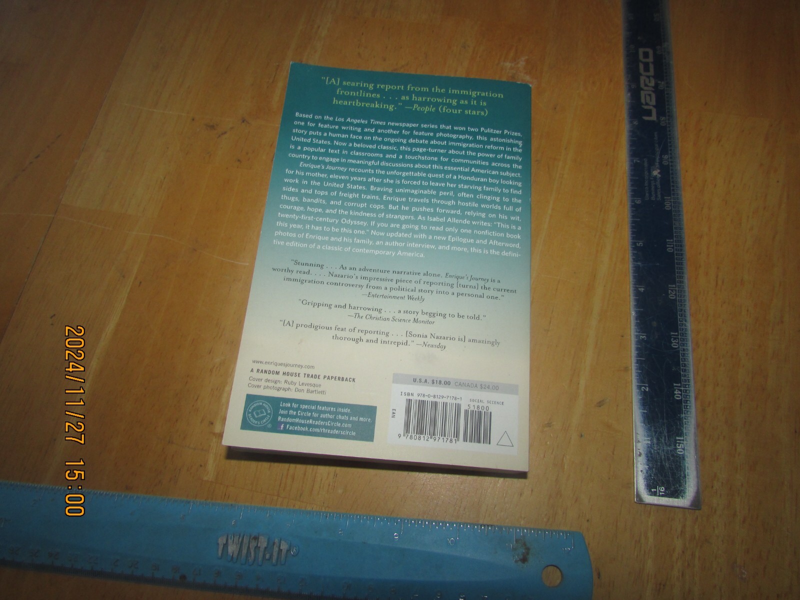 Enrique’s Journey : The Story of a Boy’s Dangerous Odyssey by Sonia Nazario