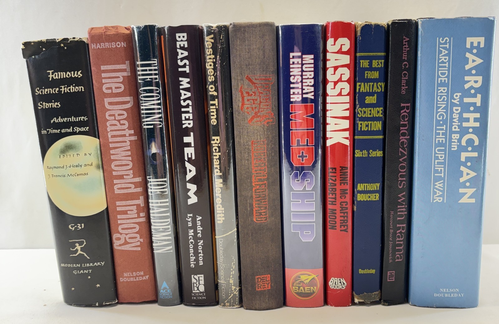 Lot 11 Vintage Science Fiction Books Haldeman Brin Clarke Norton McCaffrey Leins