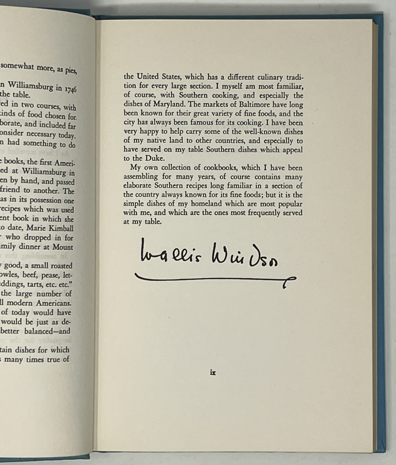 Some Favorite Southern Recipes of The Duchess of Windsor – 1942 HC/DJ Gramercy