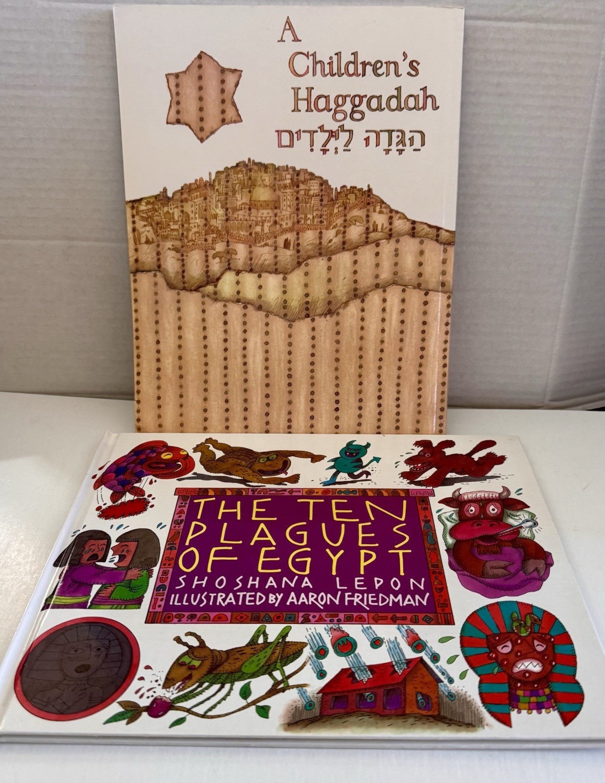 The Ten Plagues of Egypt Hardcover by Shoshana Lepon With A Children’s Haggadah