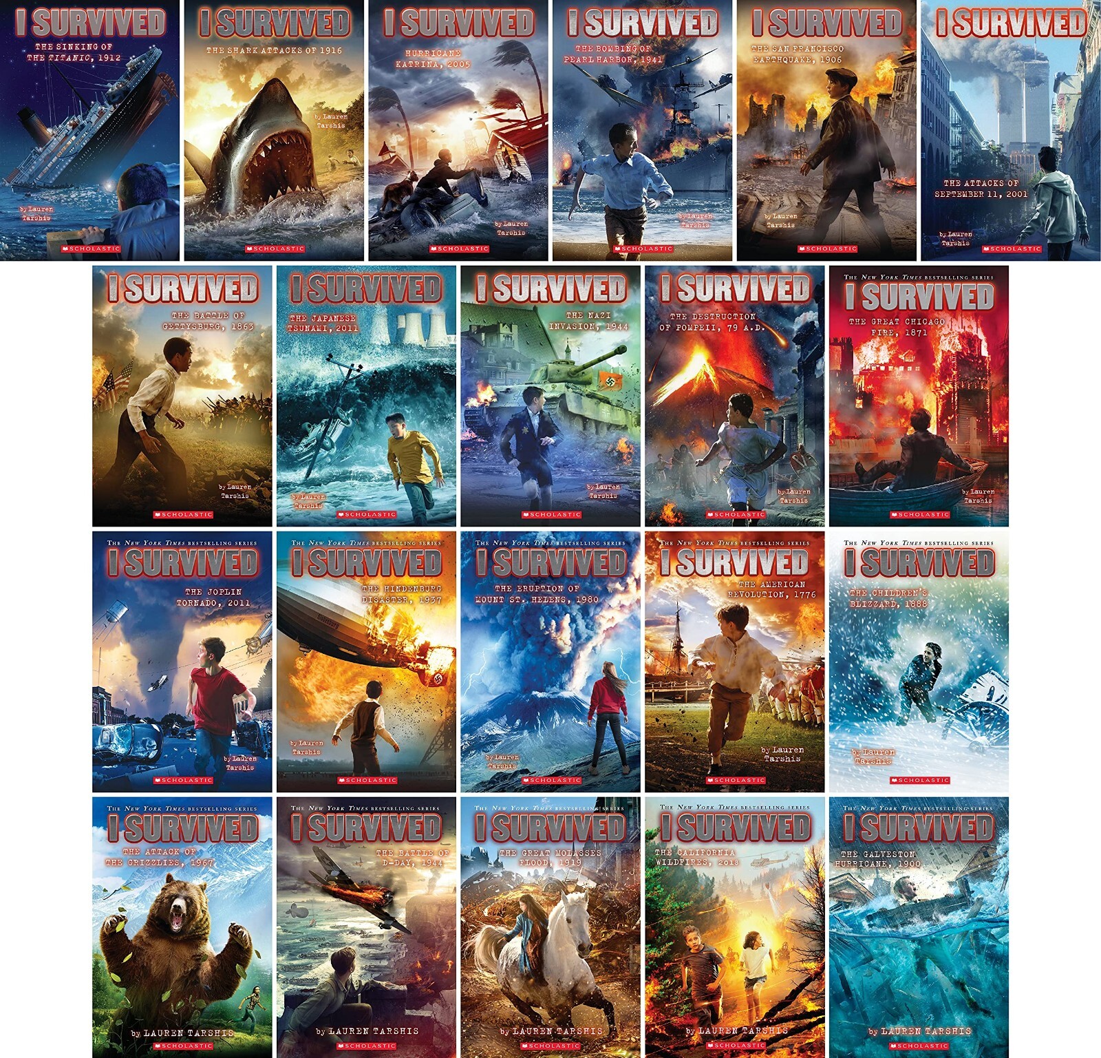 I Survived Build a Book Series by Lauren Tarshis – Choose – Flat $4.25 Shipping