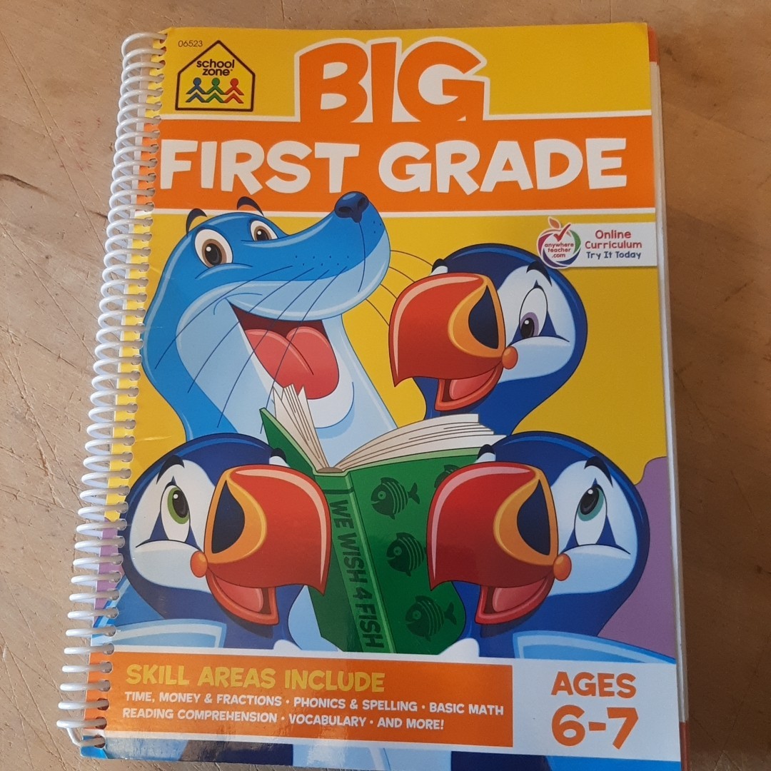 Big First Grade Spiral by School Zone (2021, Spiral)