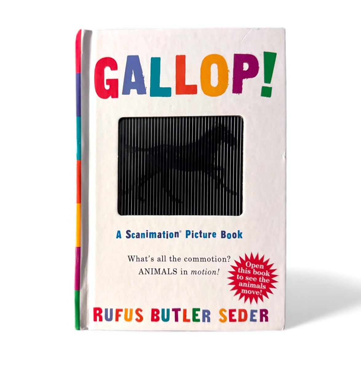 Gallop Scanimation Book Rufus Butler Seder Moving Pictures Interactive Kids Book