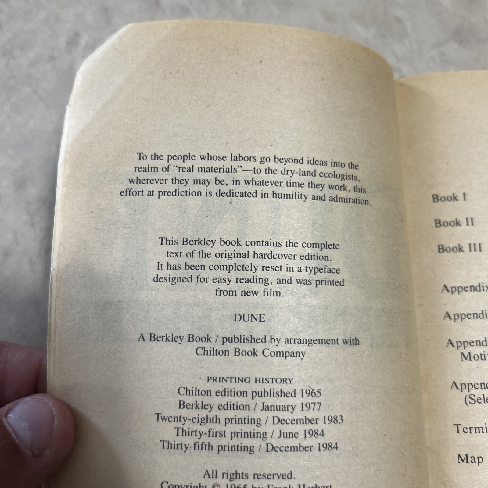 Frank Herbert – Dune – Berkley 35th Printing 1984 Movie Tie-In