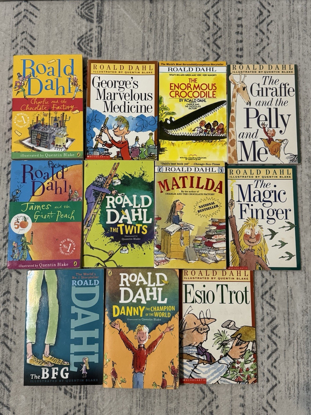 Roald Dahl, Lot of 11 Paperback Children Books, BFG, Charlie Chocolate Factory