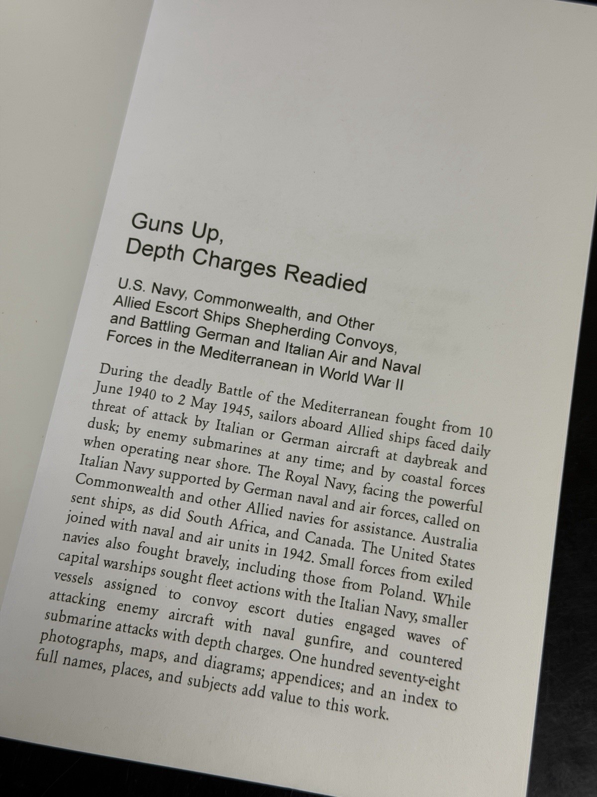 Guns Up Depth Charges Readied US Navy, Commonwealth, and Others SIGNED by author