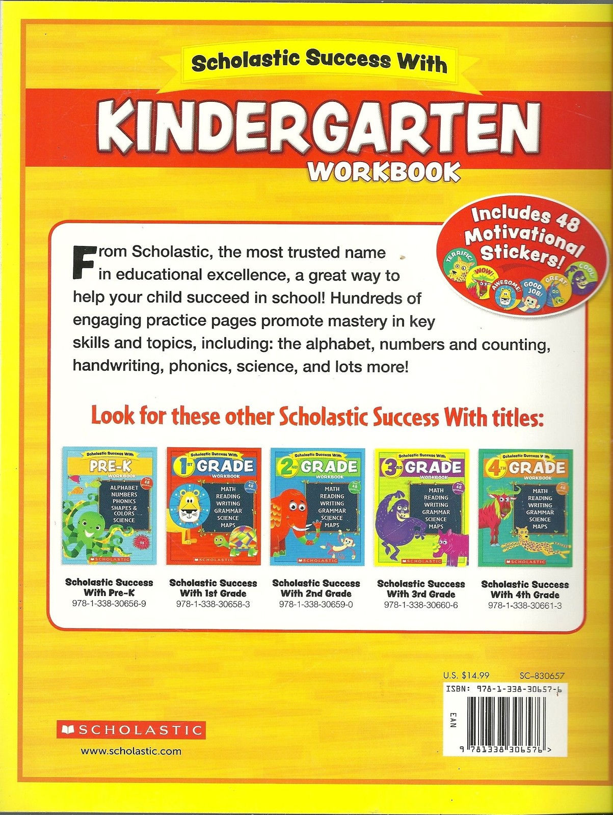 Scholastic Success with Kindergarten Workbook