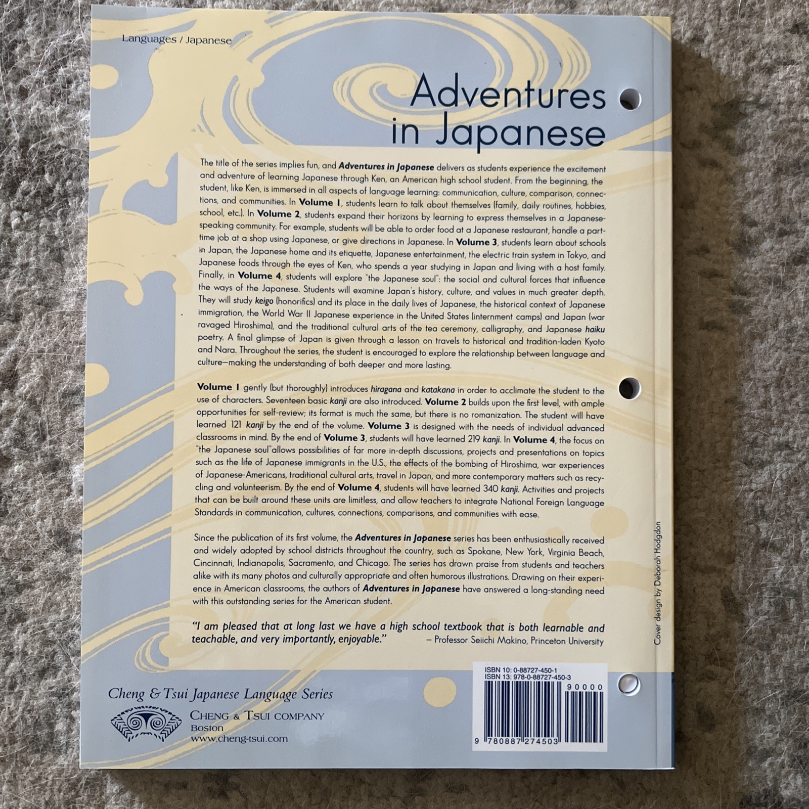 Adventures in Japanese Level 1 Workbook by Hiromi Peterson and Naomi Omizo
