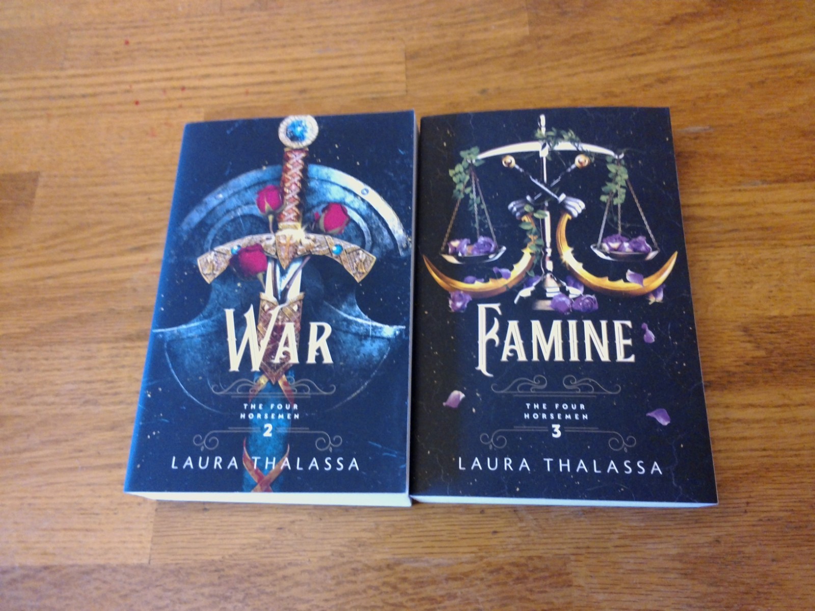 THE FOUR HORSEMEN SERIES – 2 LAURA THALASSA SOFT COVER BOOKS – LOT