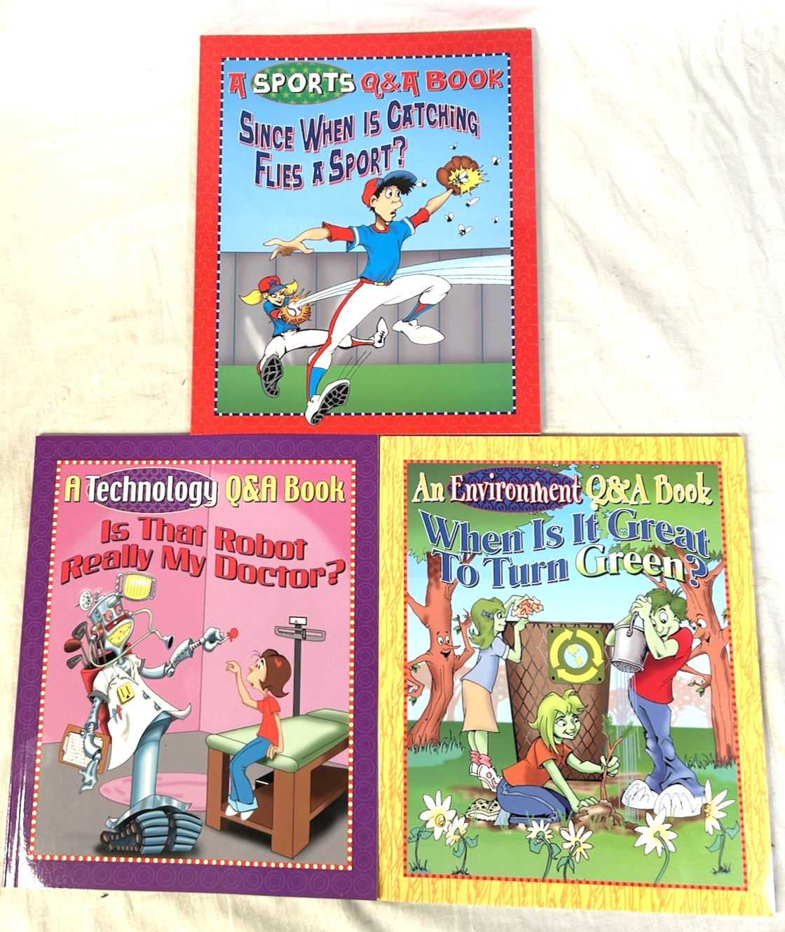 Lot of 3 Robot really My Doctor Catching Flies a Sport? Turn Green Amy Bowman PB