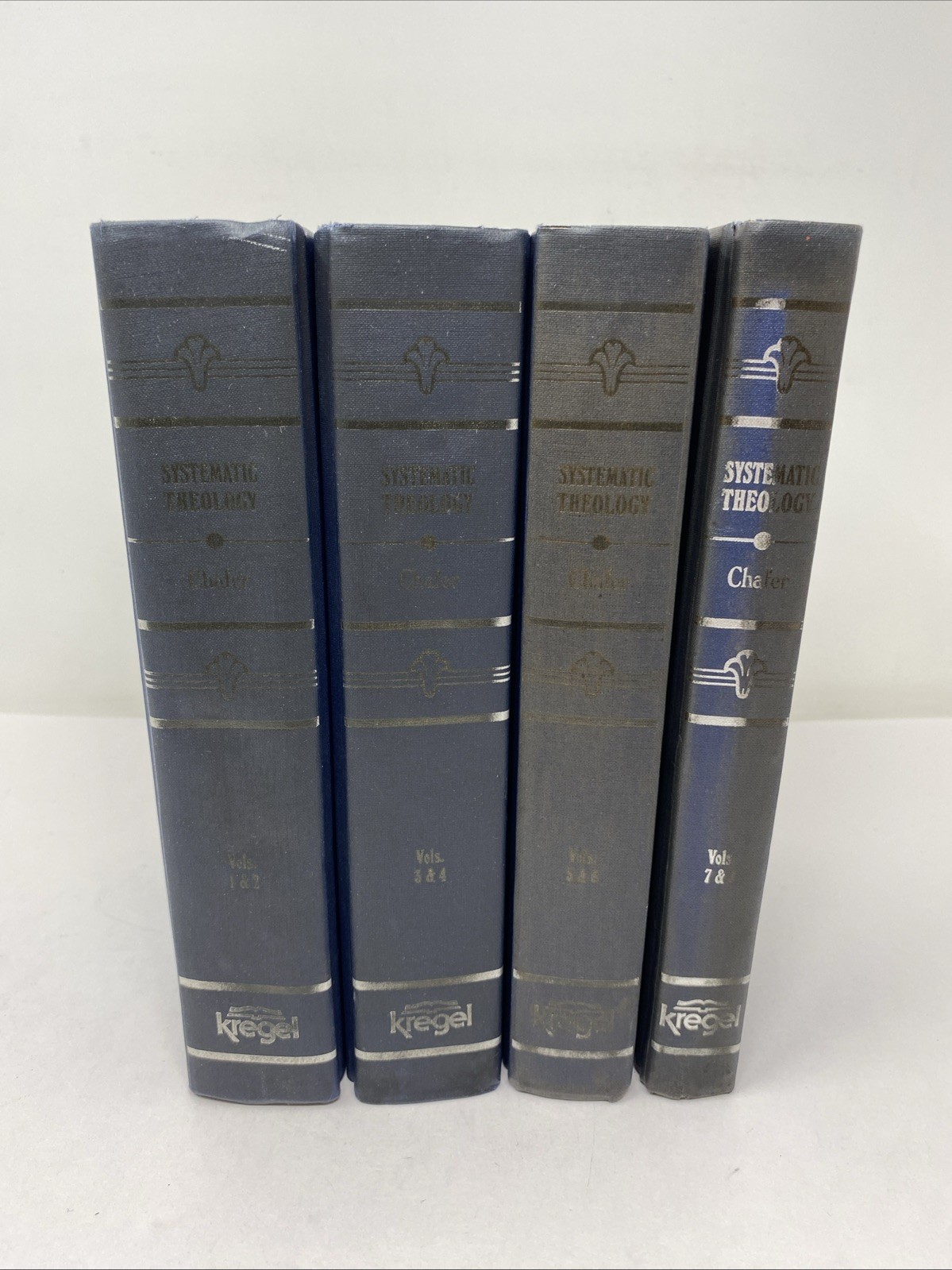 Systematic Theology Chafer 8 Volumes in 4 HC 1993 Kregel – Smoke/Fire Stained