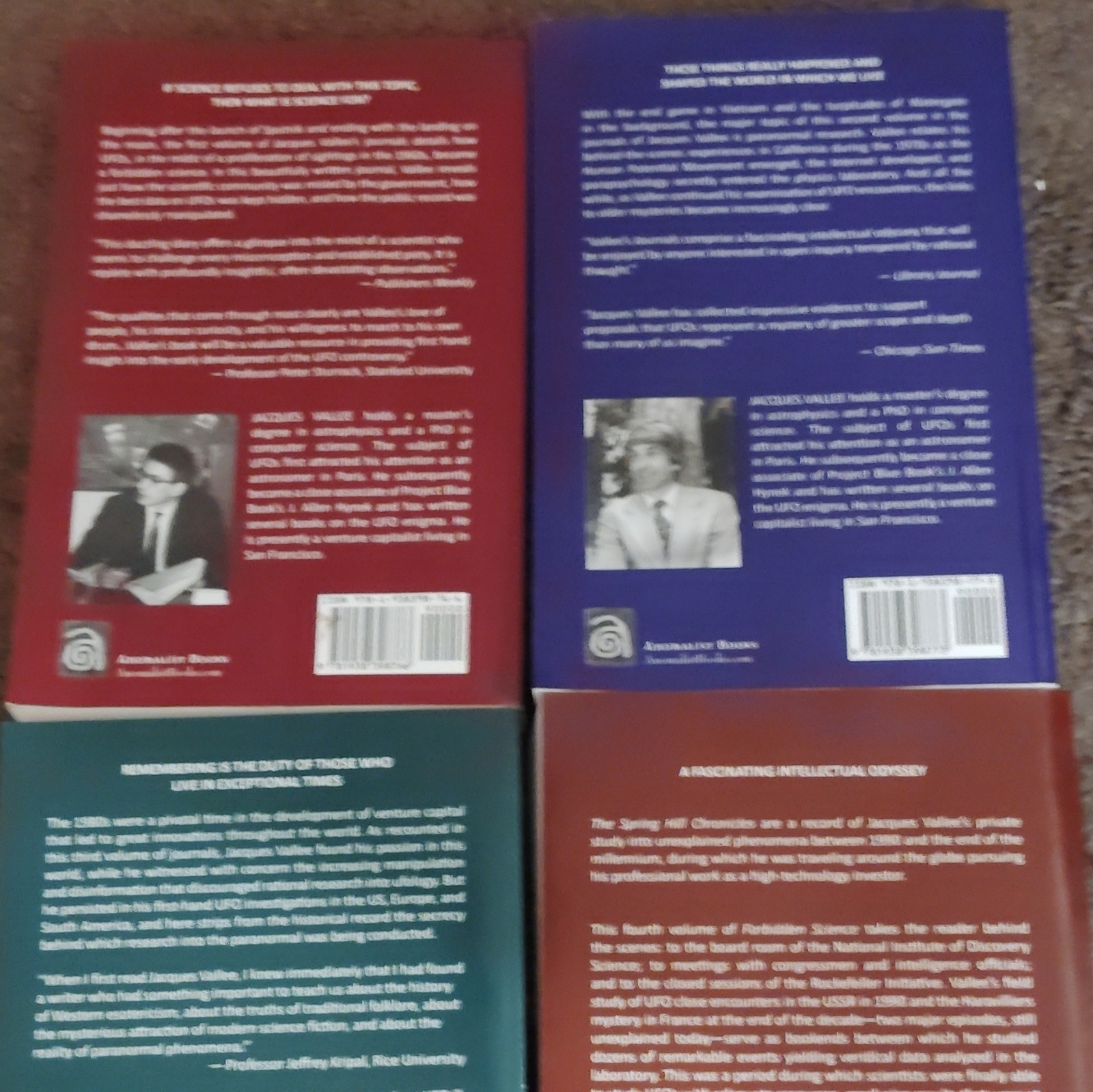 Jacques Vallee Forbidden Science Journals 1-4 Paperback Set Anomalist Books